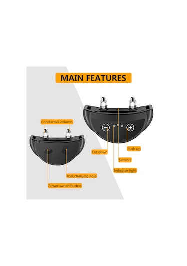 Köpek Havlama Tasması Köpek Havlama Caydırıcı Havlama Önleyici Cihaz Şarj Edilebilir Köpek Eğitmeni -siyah