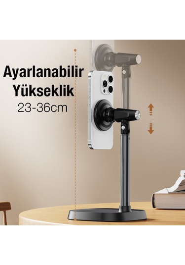 T8-ma1 Masa Üstü Magsafe Telefon Tutucu Siyah Siyah