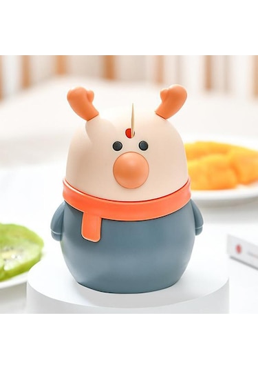 Suntek Kürdan Kutusu Karikatür Geyik Şekli Restoranlar Mavi Mavi