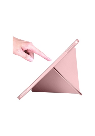 İpad 10.nesil 10.9 İnç 2022 Uyumlu Üçgen Katlanabilir Kalemlikli Standlı Akıllı Kılıf