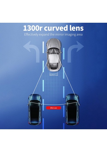 Dikiz Aynası Kavisli Dışbükey Dikiz Aynası Üzerinde Geniş Açılı Ayna Klipsi Kör Noktayı Azaltın