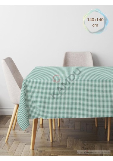 140 X 140 Cm Pötikare Desen Masa Örtüsü, Piknik Örtüsü, Sofra Bezi, Beslenme Örtüsü Yeşil