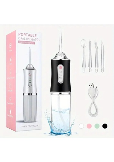 Willowhaven Pembe Kablosuz Şarjlı Diş İpi 4 Nozzle 360 Döner Başlık