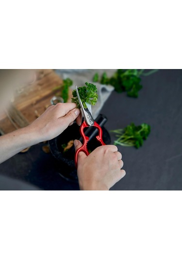 Zwilling Kitchen Shears Çok Amaçlı Makas, Paslanmaz Çelik, Kırmız