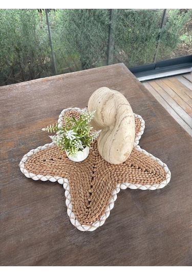 Yıldız Amerikan Servis - Leke Tutmaz- Kahverengi - Beyaz 44 X 44 Cm 1 Adet Kahverengi