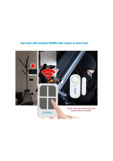 Fortunelane Kerui 433mhz Kablosuz Alarm - Ev/ofis/ Mağaza Güvenlik İçin Acil Durum Kumandası