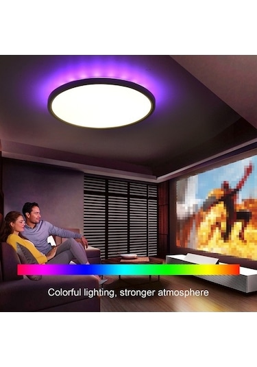Opulentliving Rgbcw Beyaz Tavan Lambası Bt Uzaktan Kumanda Sonsuz Kısılabilir Yatak Odası Tavan Lambası Diğer