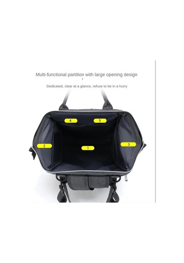 Jialan Anne Bebek Bezi Çantaları Bebek Arabası Asılı Çanta Anne Gri