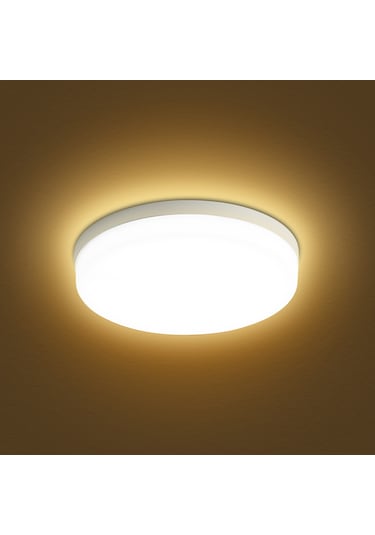 Xindoker 18w Dairesel Tavan Lambası, Ac85-265v, 6500-7000k Beyaz Işık, 96 Adet 2835 Led, 1620lm Parlaklığı Beyaz