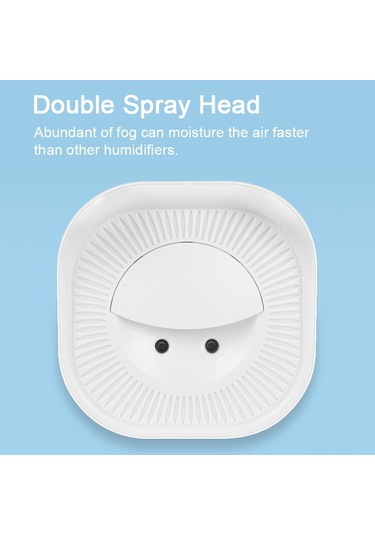 Leezsing Beyaz Usb Nemlendirici 3.3l, Süper Sessiz Çift Sprey, 3 Sprey Modu, Renkli Işık, Akıllı Ateş Koruması