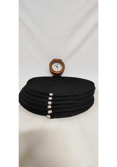 Kordon İpten Siyah 6lı Supla Takımı Siyah