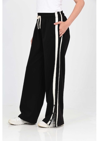 Toontoy Kız Çocuk Boydan Şeritli Eşofman Alt Somon