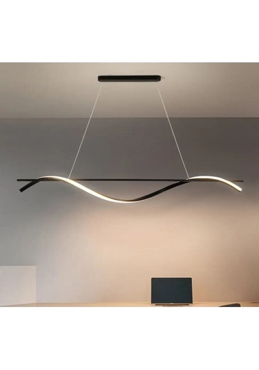 Demirkapı / 100 Cm / Sarkıt Avize / Antrasit Gövde / 3 Renk Işık Antrasit