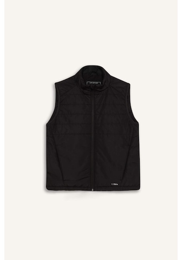 DeFactoFit Su İtici Regular Fit Fermuarlı Sporcu Yelek D6081AX25SPBK81 Siyah