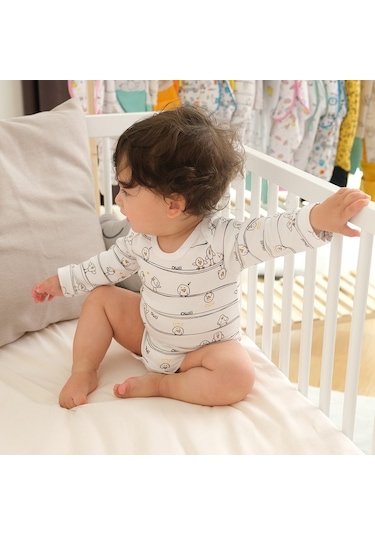 Owlishop Owli Bebek Body Uzun Kol Early Birds Beyaz