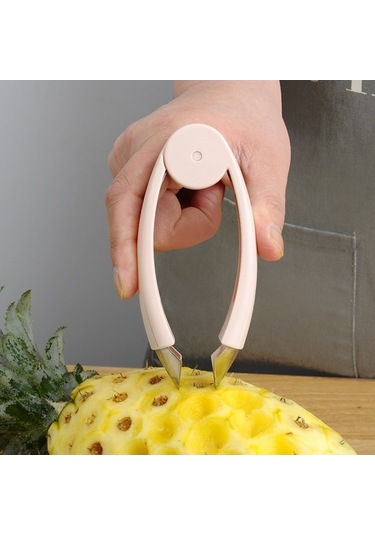Dancemonkey Paslanmaz Çelik Ananas Göz Çıkarıcı Sivri Çilek Klipsi Pembe, Güzel Kombin Klips Pembe
