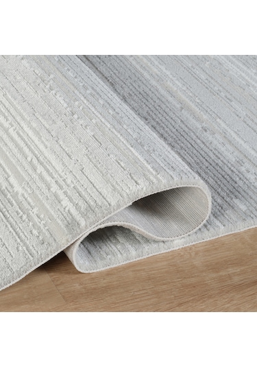 Kaşmir Halı 7/24 Elegante Evore Grey 100x300 CM Salon Mutfak Halısı Yolluk Kilim