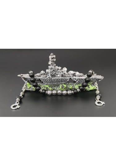 Tesbihsakarya Zaza - Isimli - Kişiye Özel - Mat Oniks Doğaltaş Tesbih - 8 Mm