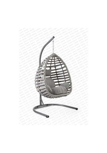 Gardenya Bahçe Capri Swing Gümbet Rattan Bahçe Ve Balkon Salıncağı Gri
