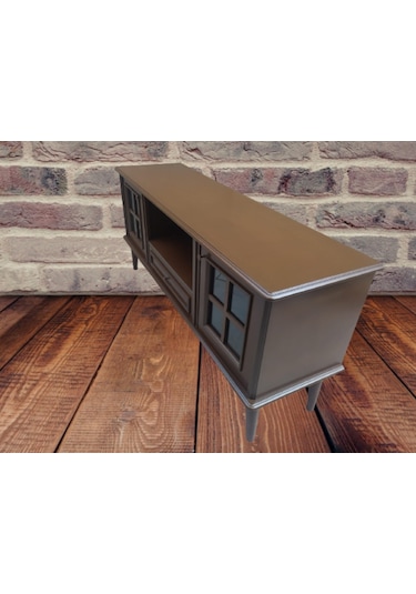 Bengimobilya Tv Sehpası Windovs Model Pencere Ahşap Gürgen Retro Ayak Ceviz Re (483187412)