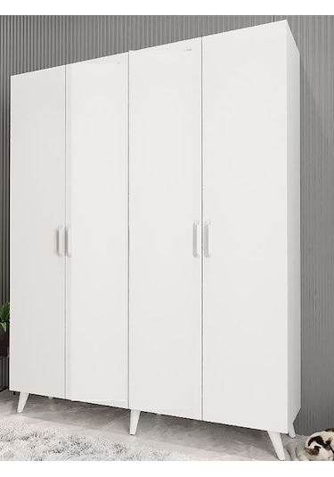 Sedef Portmanto Vestiyer -Beyaz - 180 cm