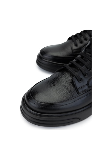 Tamer Tanca Erkek Hakiki Deri Siyah Casual Bot 537 3418 Erk Bot Sk24-25 Syh Dr/syh Fltr Siyah