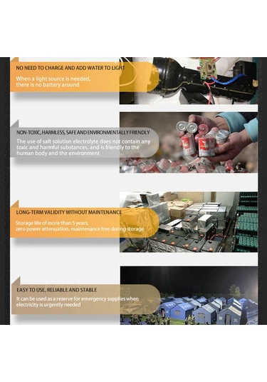 Aubyhe Tuzlu Su İle Çalışan Led Fener, Dış Mekan Işığı, Şarj Gerektirmeyen, 200 Saat Süre, Portatif Kamp Lambası Turuncu Tuz Paketi Yok Çok Renkli