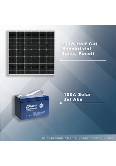 Matech 1 kW Solar Paket Sistem (1000W/Gün)