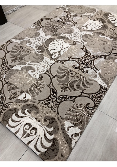 Saray Halı Sembol 12442 R 150X230 Krem Kahve Temiz Hava 4 M2 Halı