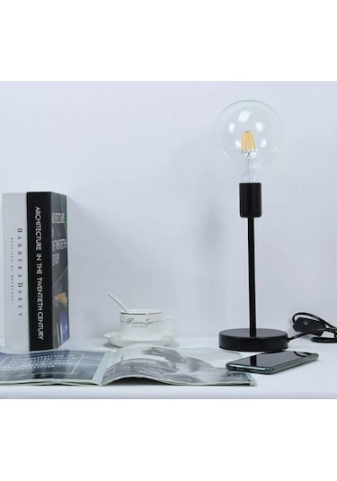 SimaAvize Modern Abajur Siyah