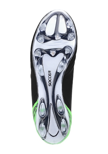 Slazenger HUGO KR Erkek Halı Saha Siyah - Yeşil Futbol Ayakkabısı