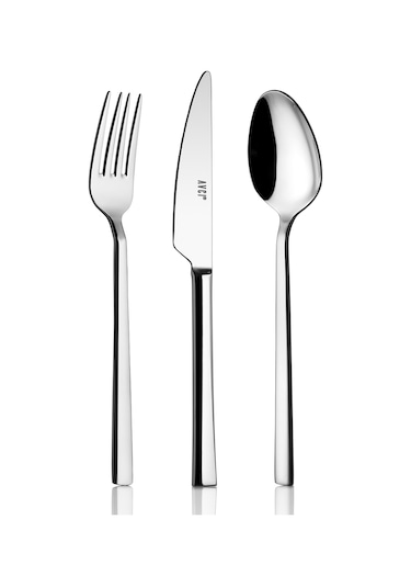 Avcı Klas 84 Parça Çatal Kaşık Bıçak Takımı Gümüş