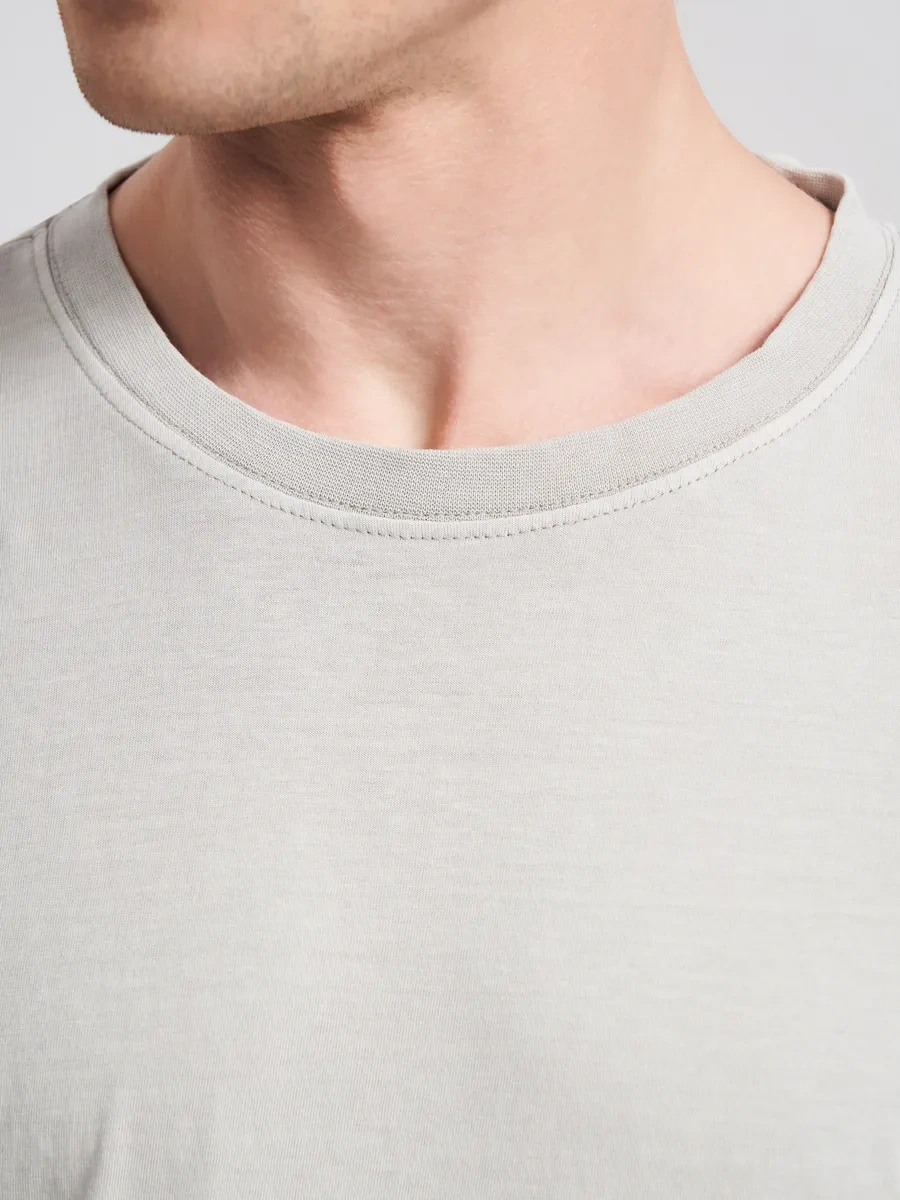 Tvoe Pamuklu Boyalı Tie-dye Uzun Kollu Tişört 292080506 Açık Gri