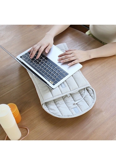 15.6-16 İnç Düz Pamuk Nakış İç Çanta Hafif Uzay Pamuk Koruyucu Kılıf Turuncu Pembe Siya