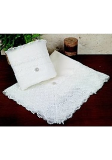 Secret Home Oya Nişan Bohça Havlu Seti Ekru Kutulu