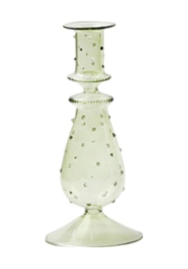 Suntek Cam Mumluk Standı Şamdan Dekor Yemek Noel 9x20.5cm Yeşil