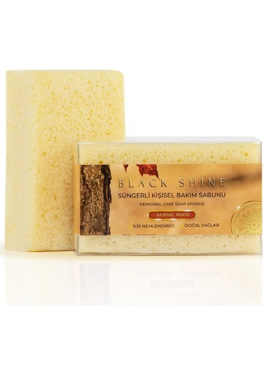 Black Shine Bs Doğal Sandal Ağacı Özlü Süngerli Sabun 100 G