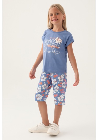 Rolypoly Smile Anytime Açık İndigo Kız Çocuk Kapri Takım 5274-42979 İndigo