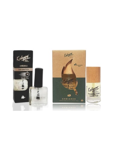 Kalyon Oje Kurutucu Fırçalı + Bitkisel Tırnak Besleyici Limon Yağı 11 ML