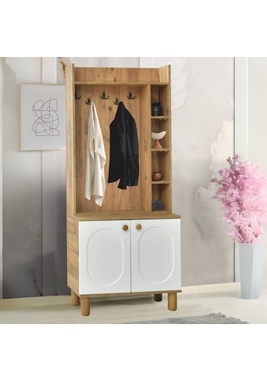 Lidya Portmanto Askılıklı - Atlantik Çam - Beyaz Atlantik Çam - Beyaz