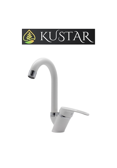Kustar Cambridge Mix Aç Kapa Banyo Lavabo Bataryası Beyaz