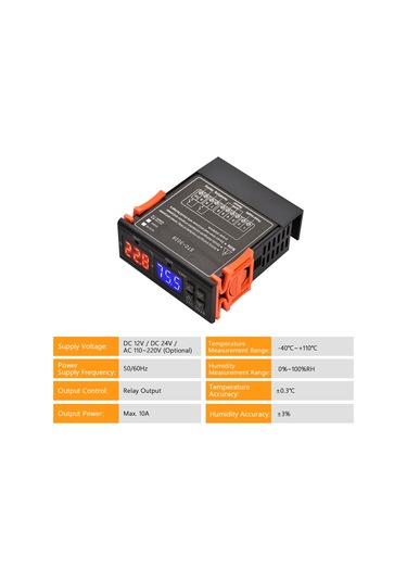 Neevoyu Stc-3028 Akıllı Sıcaklık Nem Kontrol Cihazı - Isıtma/soğutma/nemlendirme/kuruşturma - 0.3 C Doğruluk - Ac 110-220v