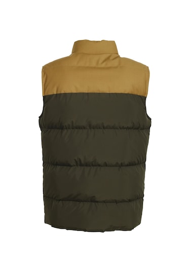 Erkek Slim Fit Haki Rüzgar Ve Su Itici Termo Iç Astarlı Nefes Alabilen Yelek Ncs Jeans 4514-Haki