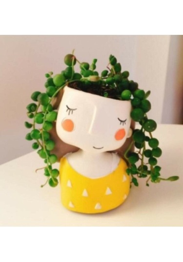 Florada Dekoratif 2'li Sukulent Kız Saksı