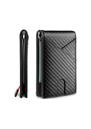 Yifomall Sarı Rfıd Koruma Krom Para İçirirli Carbon Fiber Ticari Kart Çantası 2021 Yazı Yeni Model Zengin Paketle