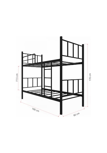 Niron 90x190 Sağlamlaştırılmış Ayrılabilir Ranza / Karyola