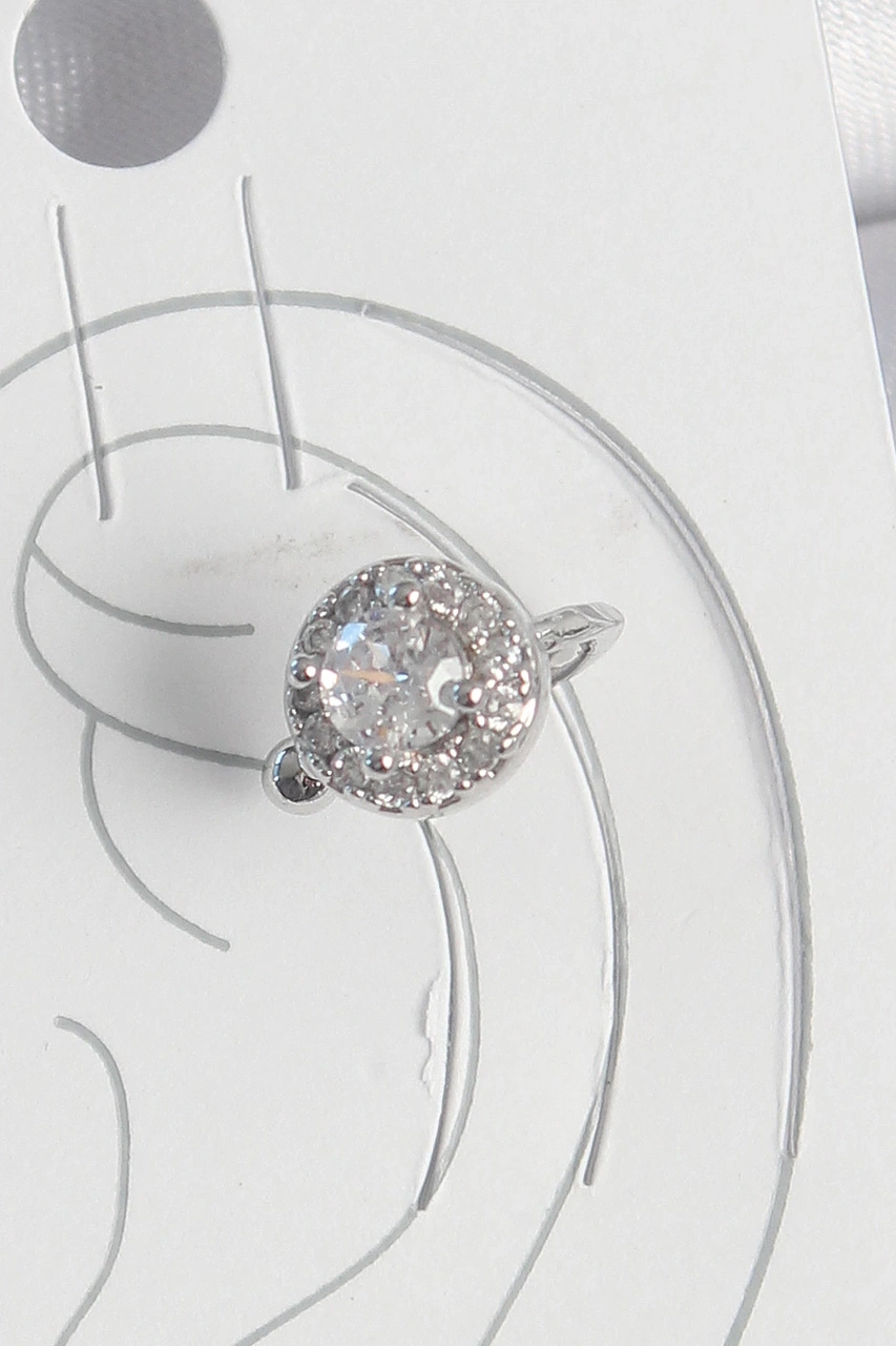 Dodes Dodes Pirinç Gümüş Renk Zirkon Taşlı Kadın Kıkırdak Model Küpe Tg27bkp10559 Çok Renkli