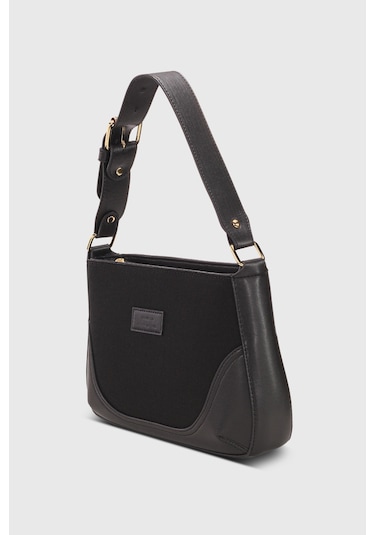 Housebags Siyah Ayarlanabilir Omuz Askılı Vintage Bag Siyah