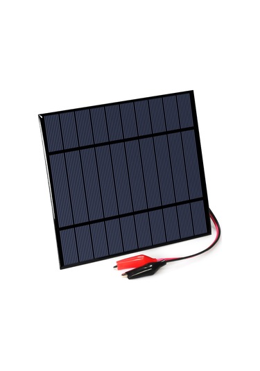 Padalink 5v 2.5w Polikristal Silikon Güneş Paneli - Dıy Dökme Camlı Tasarım + Alligator Klipsli, Çadır Ve Seyahatlerde Akü Şarjı
