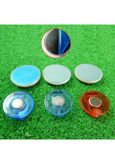 Xindoker Pembe Golf Şapka Klipsü - Plastik Ve Metal Malzeme - 30mm Çap - Seviye Göstergesi